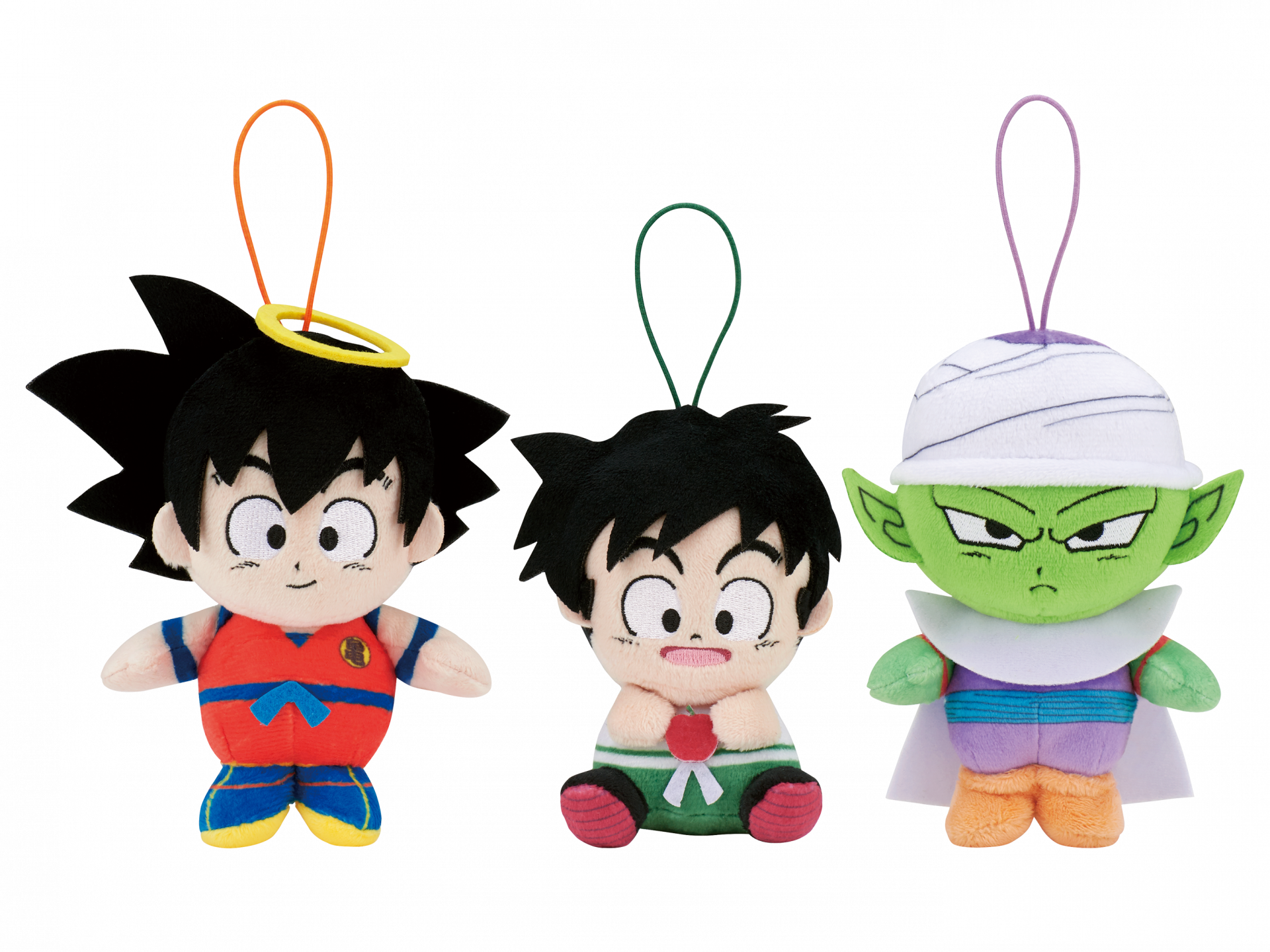 Die handtellergroßen Plüschtiere Goku, Gohan und Piccolo kommen zu Crane Games!